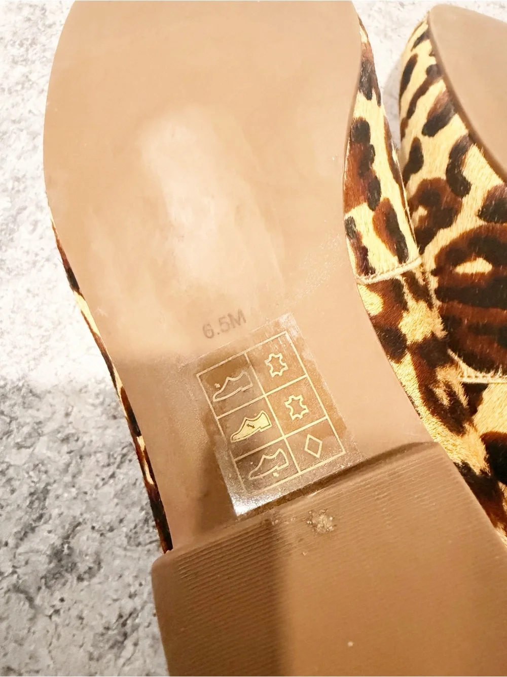 Jack Rogers Audrey Haircalf Loafer Leopard Flats Size 6.5M